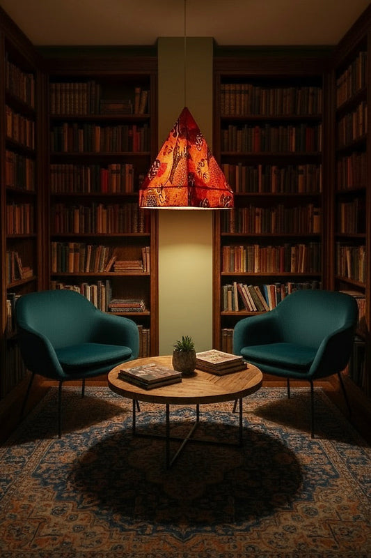 PYRAMID FESTIVAL LIGHTS - TANGERINE - Hanging Pendant Lights with Dimmer cord